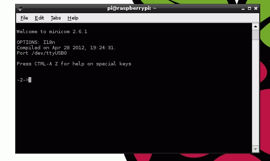 minicom terminal emulator